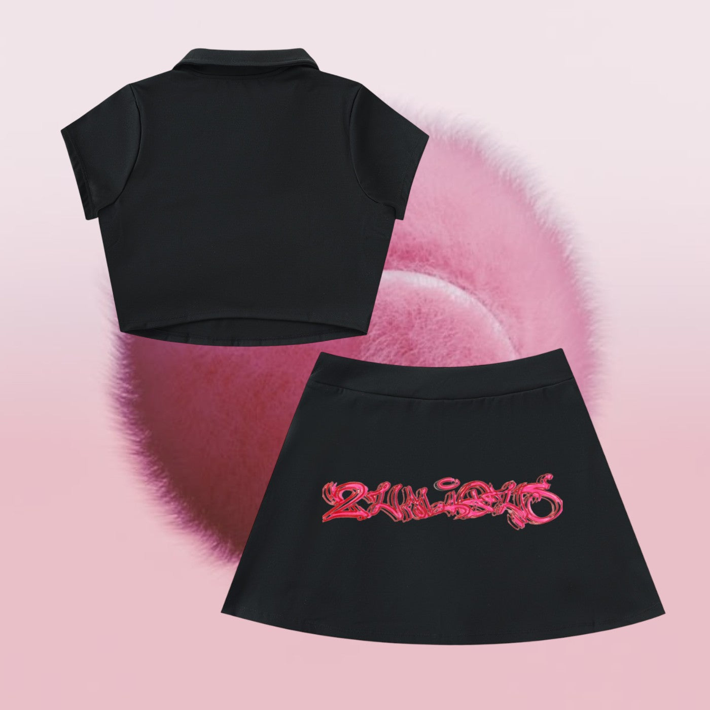 V-Neck Lapel Crop Top