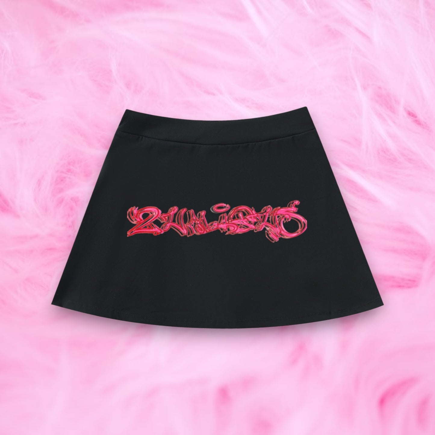 High-Waist Pocketed A-Line Skirt