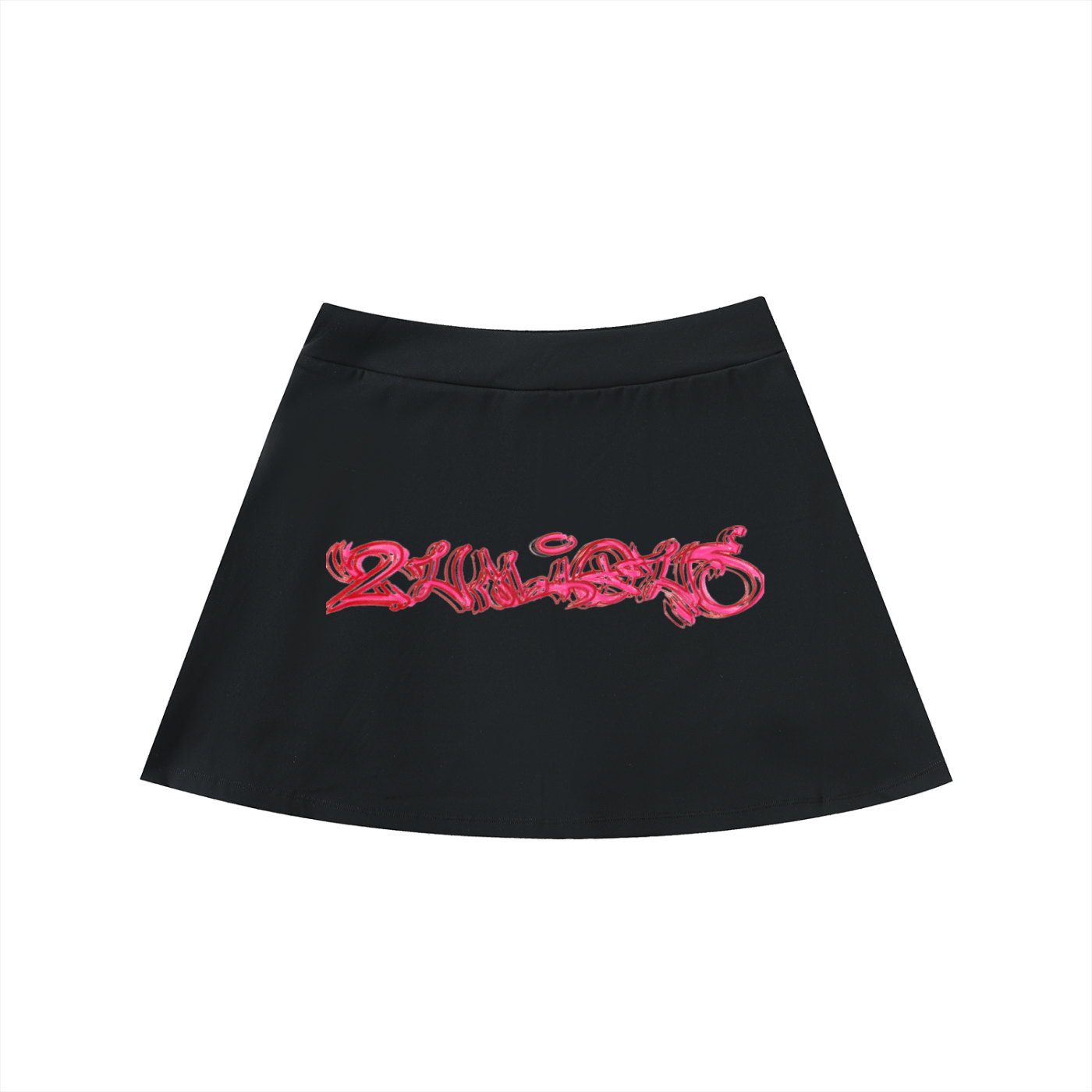 High-Waist Pocketed A-Line Skirt